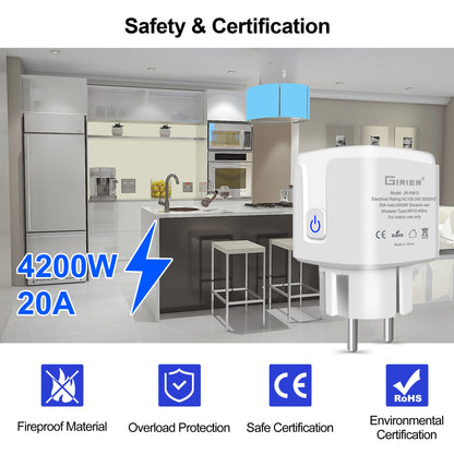 Smart WiFi Plug with Power Monitor and Timer Function