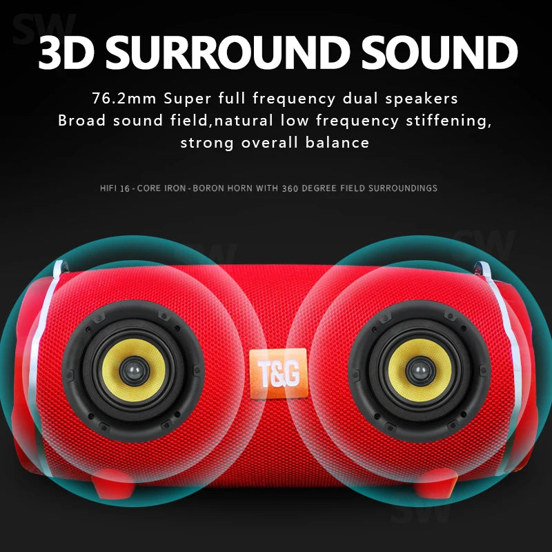 Bluetooth Outdoor Waterproof Portable Speaker with Subwoofer - Home Smart Direct