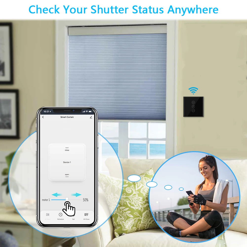 Tuya Smart Life ZigBee 3.0 Curtain Blind Switch for Roller Shutter Tubular motor Google Home Alexa Voice Control Smart Home MQTT - Home Smart Direct
