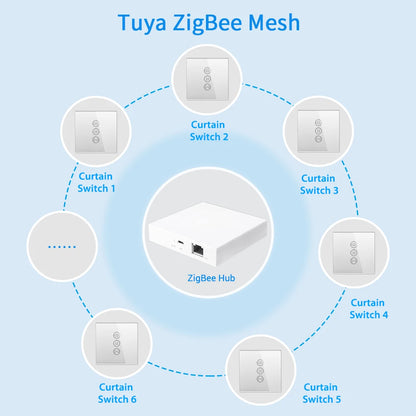 Tuya Smart Life ZigBee 3.0 Sliver Curtain Blind Switch for Roller Shutter Electric motor Google Home Alexa Echo Voice Control - Home Smart Direct