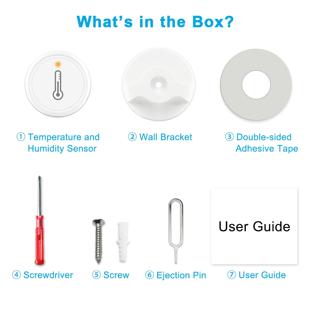 Tuya ZigBee 3.0 Wireless Temperature and Humidity Sensor Works with Home Assistant Smart Life DIY Google Alexa Echo Automation - Home Smart Direct