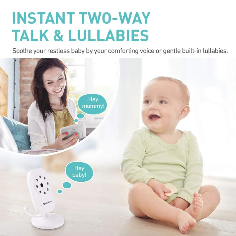 Wireless Baby Monitor with Night Vision Two Way Audio and Temperature Sensor