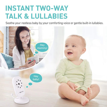 Wireless Baby Monitor with Night Vision Two Way Audio and Temperature Sensor