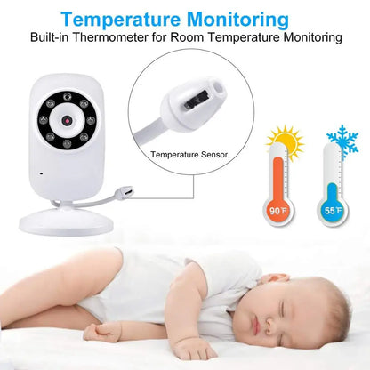 Wireless Baby Monitor with Night Vision Two Way Audio and Temperature Sensor