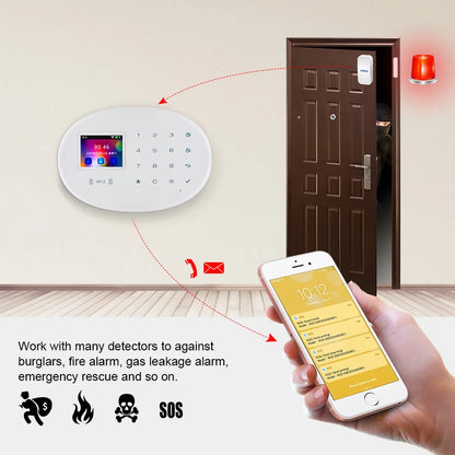KERUI Tuya WIFI GSM Alarm System Smart Home Security Buglar RFID APP Wireless Motion Sensor Detector IP Camera Sistema de alarma - Home Smart Direct