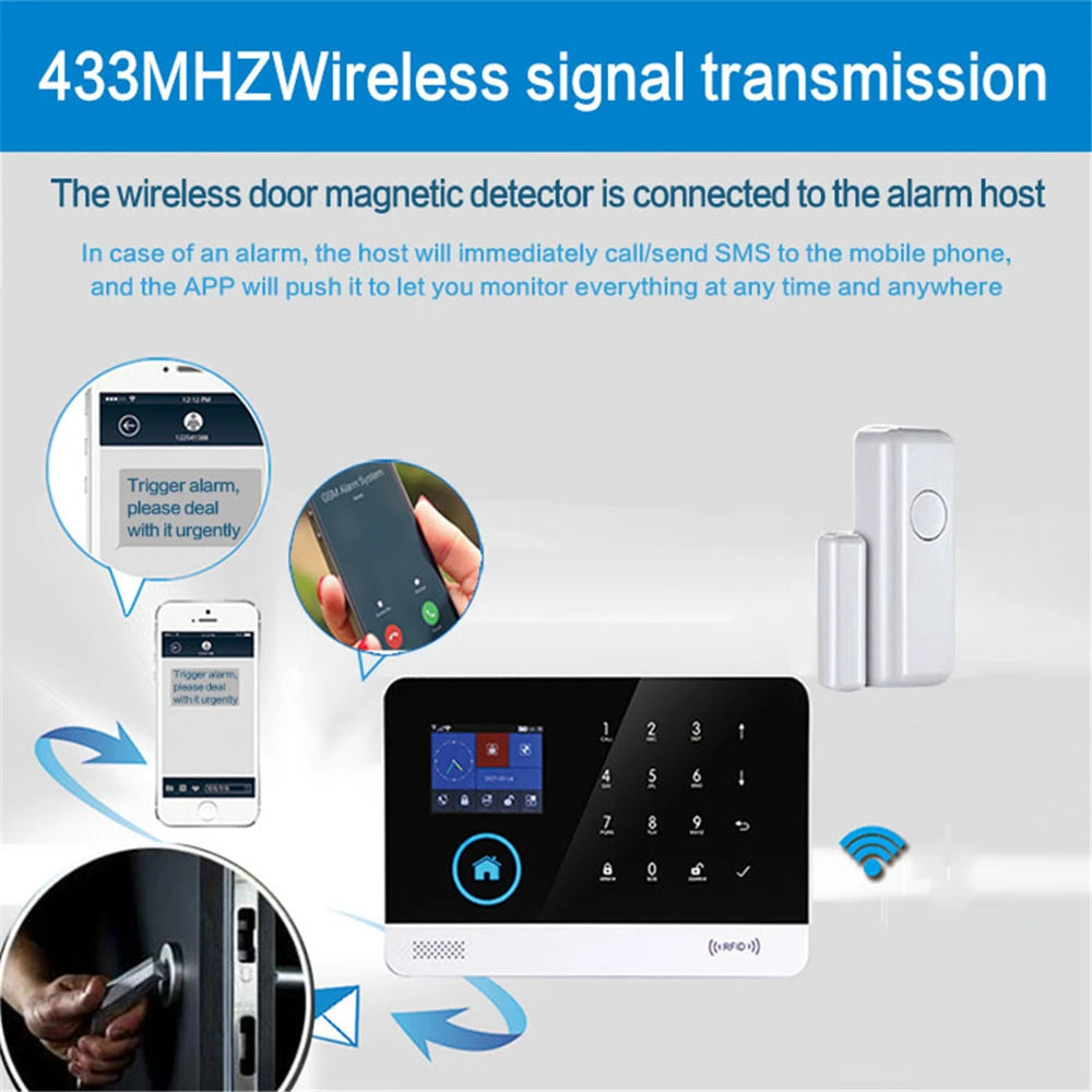 PGST Window Door Sensor for 433MHz Alarm System PG103 Wireless Home Alarm App Notification Alerts - Home Smart Direct