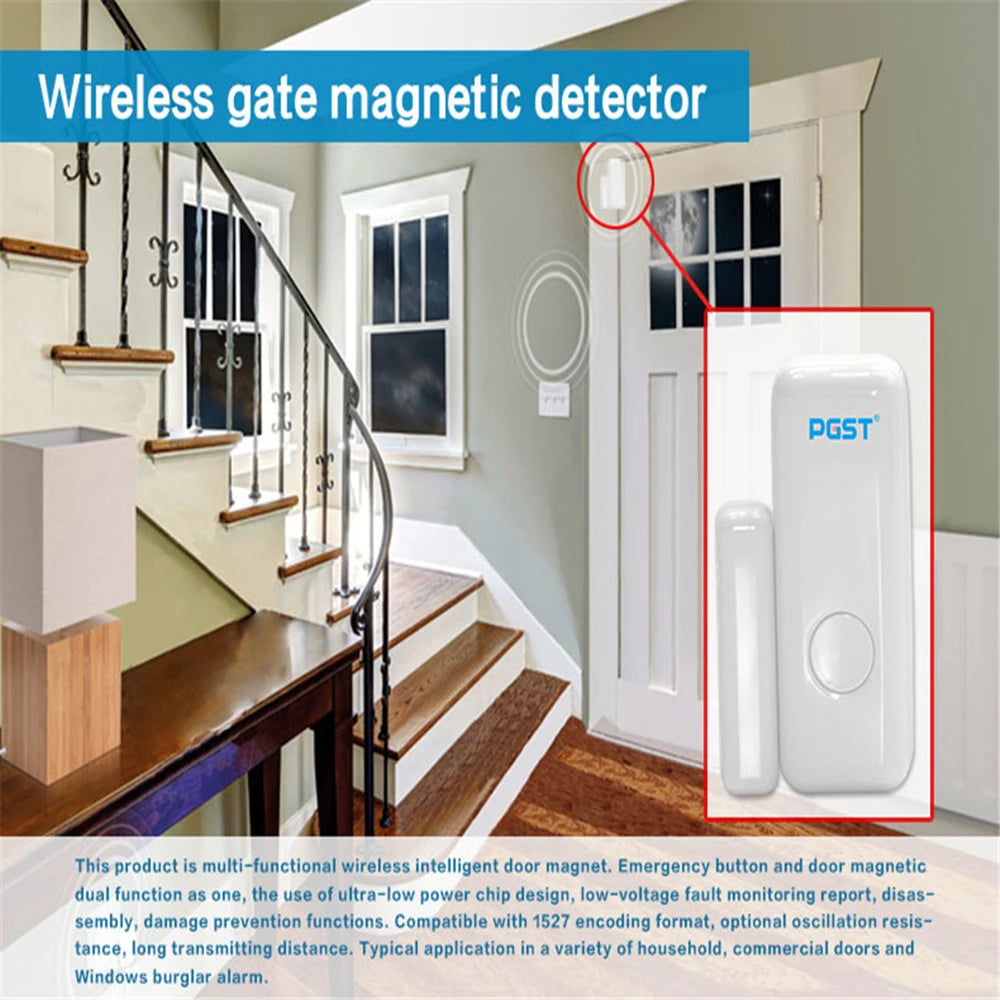 433mhz While Wireless Smart Open Window  to Home Alarm App Notification Alerts - Home Smart Direct