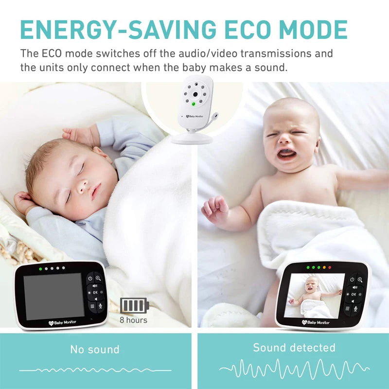 Wireless Baby Monitor with Night Vision Two Way Audio and Temperature Sensor