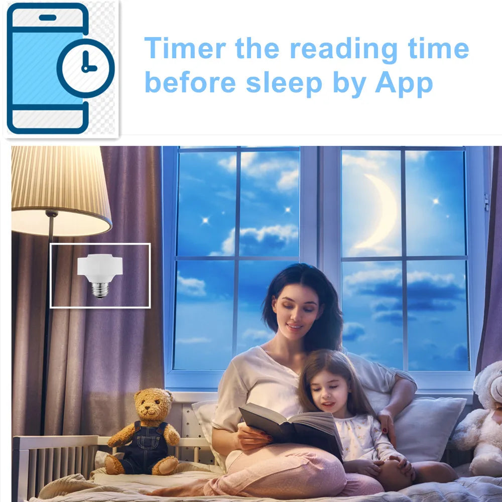 Smart WiFi Light Socket with Remote and Voice Control