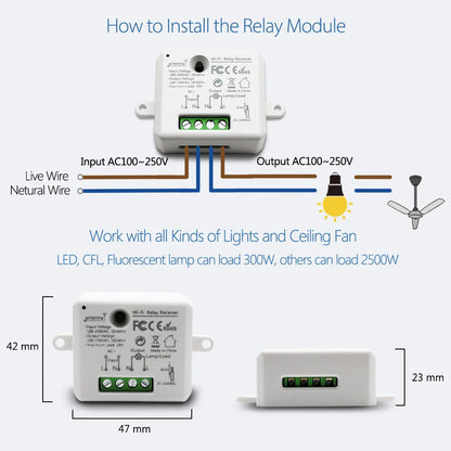 WiFi Relay Switch Socket Module for Smart Home Control