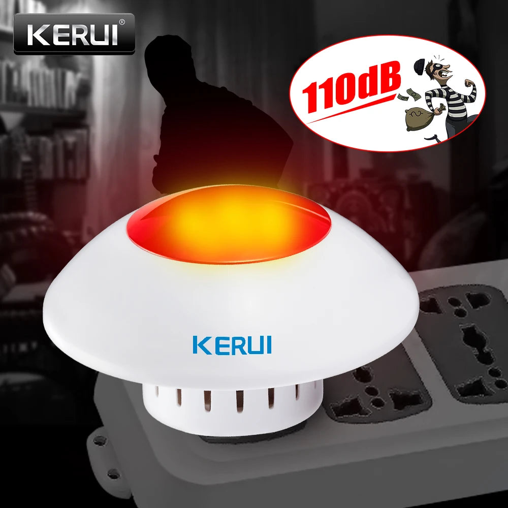 KERUI J009 Loud Indoor Siren Wireless Flashing Siren Alarm Horn Red Light Strobe Siren For GSM Home and Business Alarm Security - Home Smart Direct