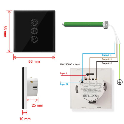 Smart WiFi Curtain Switch for Motorized Blinds