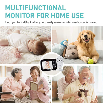 Wireless Baby Monitor with Night Vision Two Way Audio and Temperature Sensor