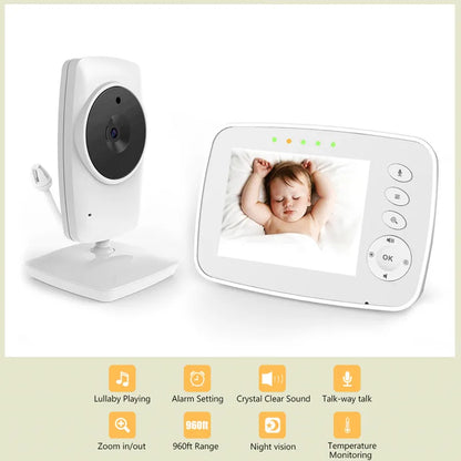 Wireless Baby Monitor with Night Vision Two Way Talk and Security Camera