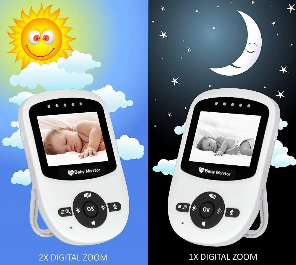 Wireless Video Baby Monitor with Night Vision and Temperature Sensor