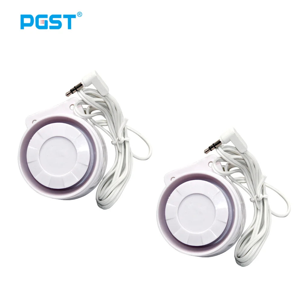 PGST Wired Siren Speaker 3.5mm jack for Wireless Alarm System Home Security PG107 PG106 PG105 PG103 - Home Smart Direct