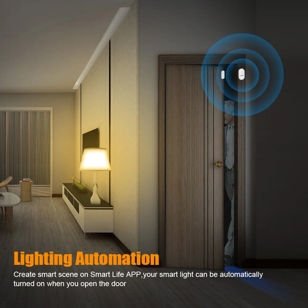 KERUI Tuya Smart Home WiFi Door Sensor Alarm Window Open Closed Detectors Magnetic Switch APP Alert Car Garden Security System - Home Smart Direct