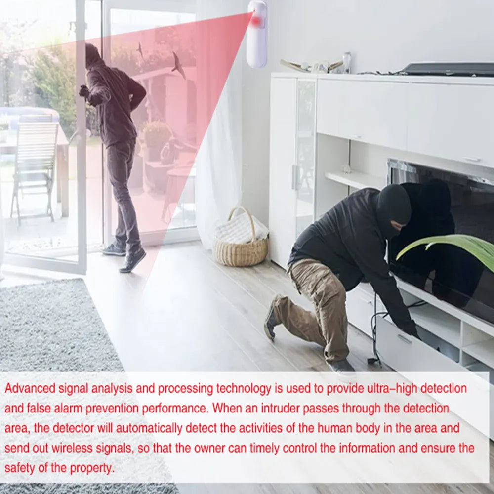 433 Mhz EV1527 Wireless Mini PIR Motion Sensor Alarm Detector Infrared Sensor PIR Sensor Motion Detector for Home Alarm System - Home Smart Direct