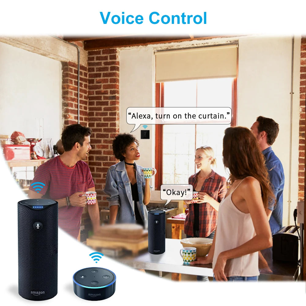 Tuya Smart Life ZigBee 3.0 Curtain Blind Switch for Roller Shutter Tubular motor Google Home Alexa Voice Control Smart Home MQTT - Home Smart Direct