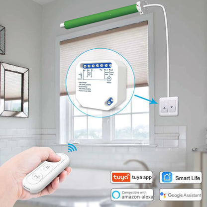 Smart Curtain Switch Module with Remote and App Control