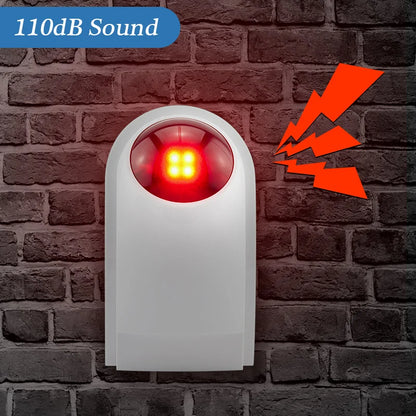 KERUI J008 110dB Indoor Outdoor Wireless Flashing Siren Strobe Light Sensor For Home Garge Alarm Security System - Home Smart Direct