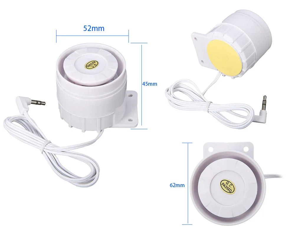 PGST Wired Siren Speaker 3.5mm jack for Wireless Alarm System Home Security PG107 PG106 PG105 PG103 - Home Smart Direct
