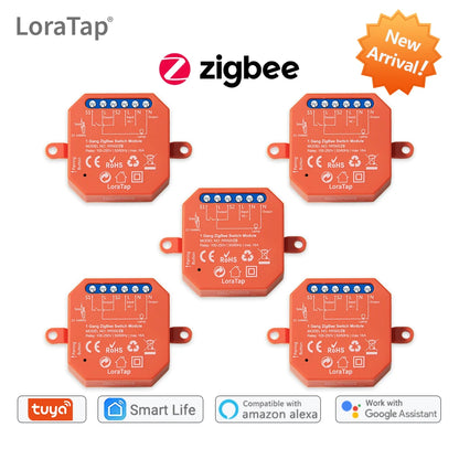 Tuya Smart  ZigBee 3.0 Relay 16A DIY Module for Light and Device ON OFF App Remote Control Timer Support Google Home Alexa MQTT - Home Smart Direct