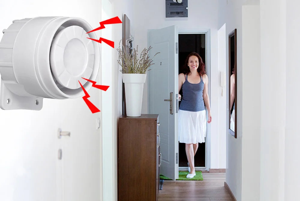 PGST Wired Siren Speaker 3.5mm jack for Wireless Alarm System Home Security PG107 PG106 PG105 PG103 - Home Smart Direct