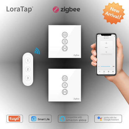 Tuya Smart Life ZigBee 3.0 Curtain Blinds Switch and Remote for Roller Shutter Google Home Alexa Voice Control Automation MQTT - Home Smart Direct