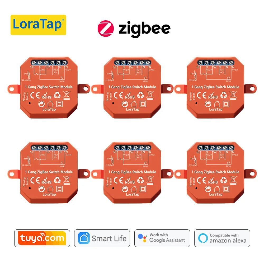 LoraTap Tuya ZigBee 3.0 Light Relay Module Smart Life Google Home Alexa App Remote Control Devices Timer Work with Zigbee2MQTT - Home Smart Direct
