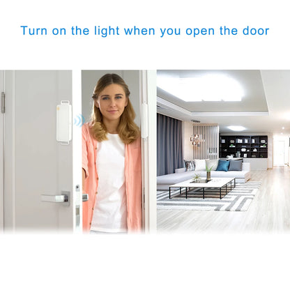 Tuya Smart Life ZigBee 3.0 Door and Window Sensor Door Open / Closed Detectors WiFi App Notification Alert Security Alarm - Home Smart Direct