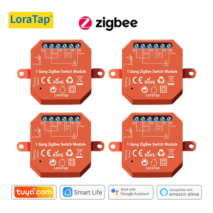 LoraTap Tuya ZigBee 3.0 Light Relay Module Smart Life Google Home Alexa App Remote Control Devices Timer Work with Zigbee2MQTT - Home Smart Direct