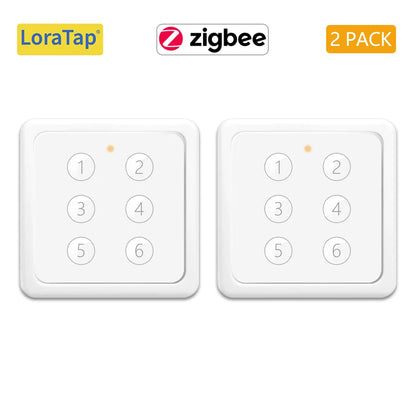 LoraTap ZigBee 3.0 Tuya Smart Life EU Standard 6 Button Gang Scene Magnetic Remote Control Switch Gateway Required ZigBee2MQTT - Home Smart Direct