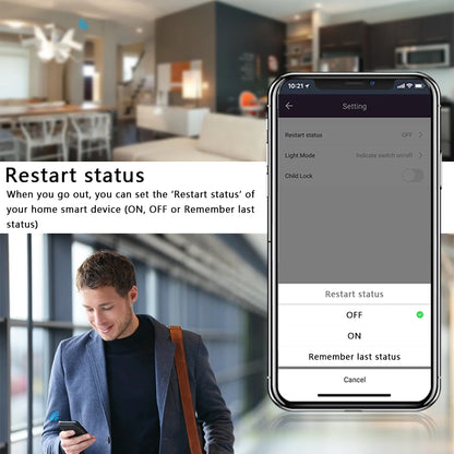 Smart WiFi Switch with App Remote Timer and Voice Control