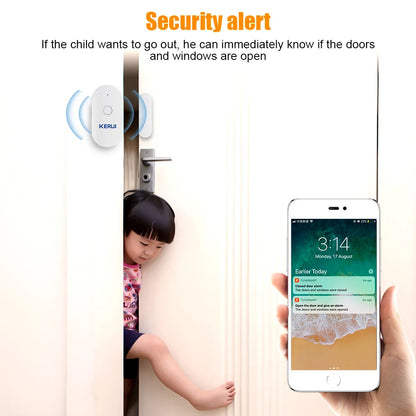 KERUI Tuya Smart Home WiFi Door Sensor Alarm Window Open Closed Detectors Magnetic Switch APP Alert Car Garden Security System - Home Smart Direct