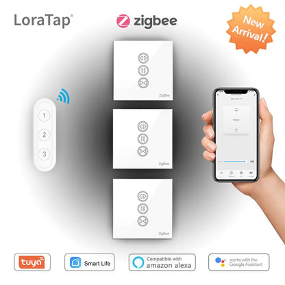 Tuya Smart Life ZigBee 3.0 Curtain Blinds Switch and Remote for Roller Shutter Google Home Alexa Voice Control Automation MQTT - Home Smart Direct