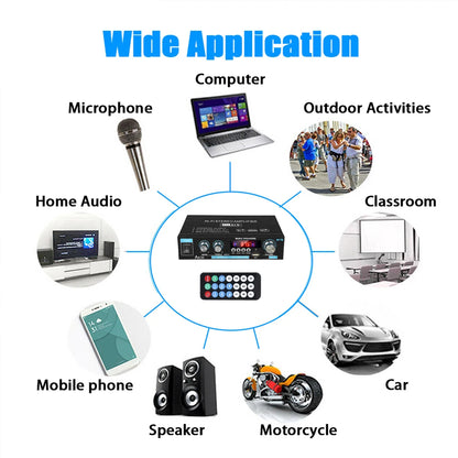 Digital Audio Amplifier with Bluetooth HiFi Stereo Subwoofer Power Amp - Home Smart Direct