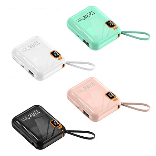 Power Bank with Detachable Cable and Fast Charging