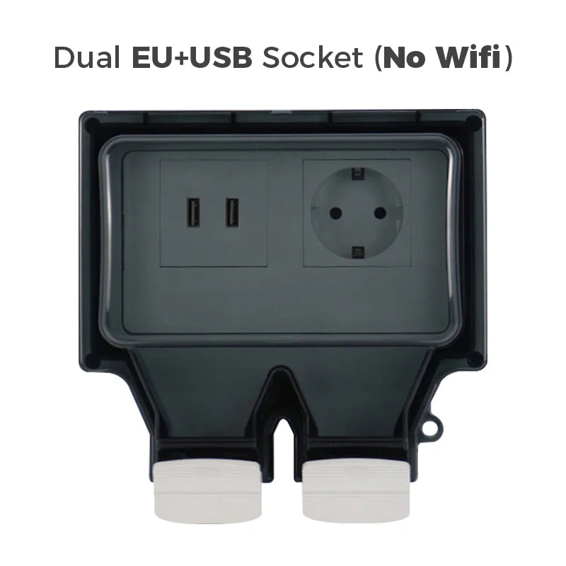 Waterproof Outdoor Smart Socket with Dual USB and App Control