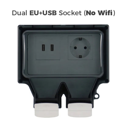 Waterproof Outdoor Smart Socket with Dual USB and App Control