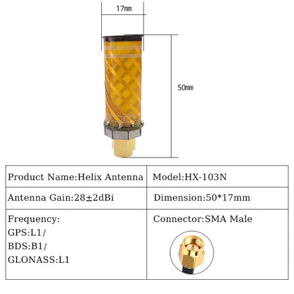 Embedded Helix GNSS Antenna for UAV Flight Control