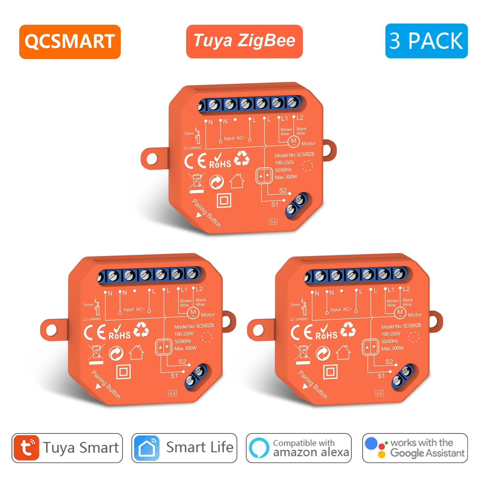 ZigBee Roller Shutter Blinds Curtain Switch Tuya Smart Life Percentage Progress Timer Voice Control Google Assistant Alexa - Home Smart Direct