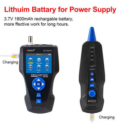 NOYAFA NF-8601S Multifunction TDR Ethernet Cable Tester RJ45 RJ11 BNC PoE