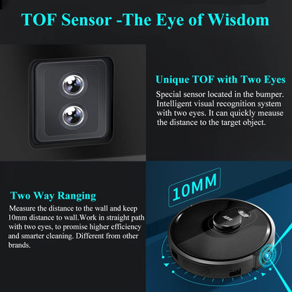 Smart Robot Vacuum Cleaner with Laser Navigation and Mapping