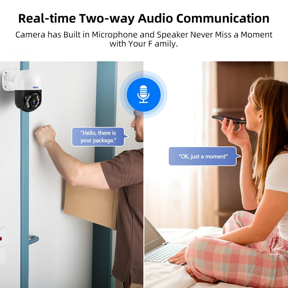 KERUI 2K 4MP HD H.265 Outdoor Camera System Kit POE NVR 8CH Home Security CCTV Audio Surveillance Recorder Night Vision Icsee - Home Smart Direct