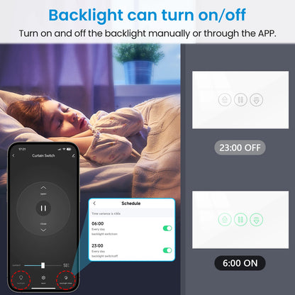 WiFi Curtain Switch for Motorized Roller Shutters