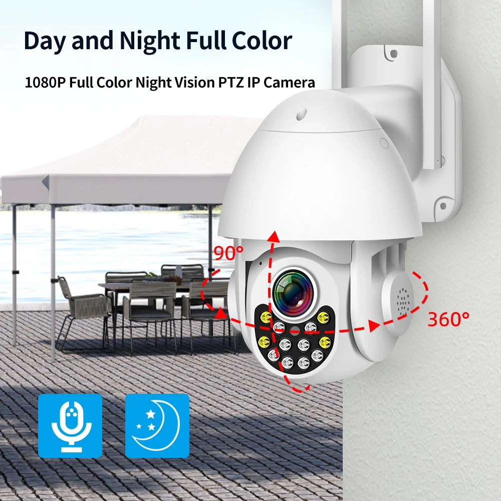 PGST 2MP 1080P IP WiFi PTZ Tuya Security Camera Outdoor Surveillance Camera CCTV Smart Life Waterproof 2-Way Audio Night Vision - Home Smart Direct