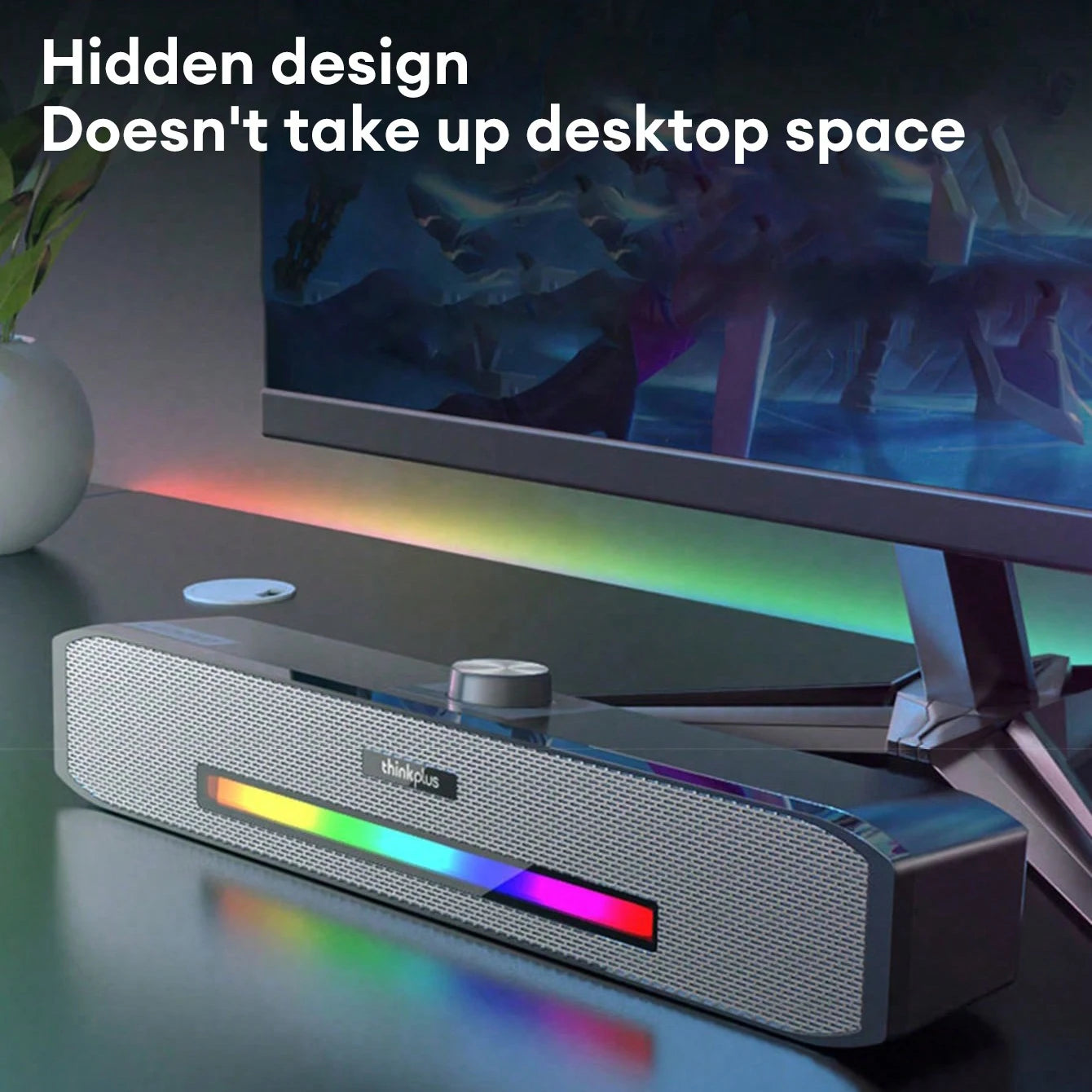 Lenovo Bluetooth Speaker Surround Sound Bar for Computer or TV - Home Smart Direct