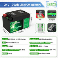 24V 100AH 2560Wh