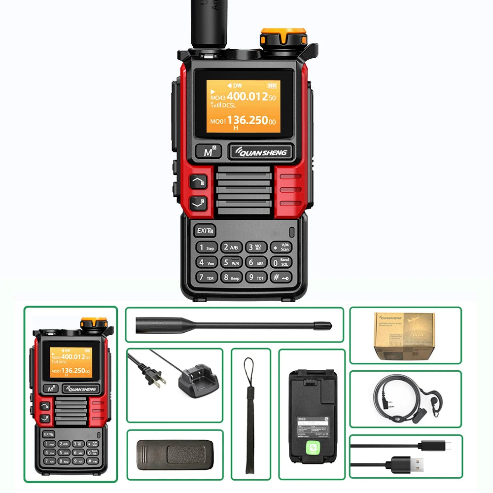 Upgraded Air Band Radio with Dual Band and Type C Charging